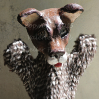 fox puppet marionette glove puppet handmade valerie bayol puppet art in Hamburg saint George