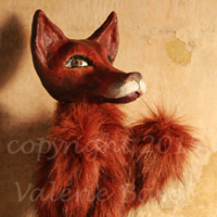fox puppet marionette glove puppet handmade valerie bayol puppet art in Hamburg saint George