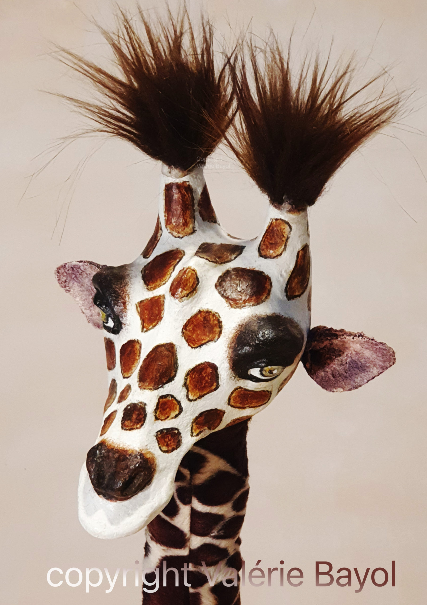 Giraffe Handpuppe Unikat handgemacht – Tier-Handpuppe als besonderes Geschenk – Valérie Bayol Atelier Figurart Hamburg