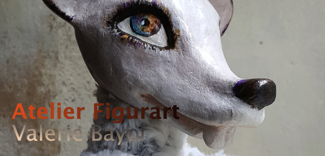 Maus Handpuppe Tierfigur der Bildhauerin und PuppetArtist Valérie Bayol in Hamburg